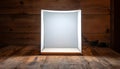 DIY White Lightbox on Wooden Background Royalty Free Stock Photo