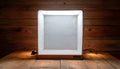 DIY White Lightbox on Wooden Background Royalty Free Stock Photo