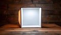 DIY White Lightbox on Wooden Background Royalty Free Stock Photo