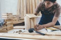 DIY woodworking and furniture making and craftsmanship and handwork concept