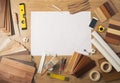 DIY work table with copy space Royalty Free Stock Photo