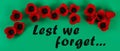 Diy wreath red poppy Anzac Day, Remembrance, Remember, Memorial day made of cardboard egg trays Royalty Free Stock Photo