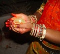 Diya deepak in hand