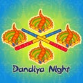 Diya lamp and stick for Dandiya night