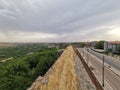 Diyarbakir city walls between green Hevsel Gardens and suriÃÂ§i