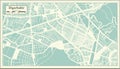 Diyarbakir Turkey City Map in Retro Style. Outline Map