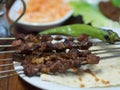 Diyarbakir Turkey liver shish kebab