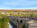 DIYARBAKIR, TURKEY - 17 NOV 2018: View of the Ten Eyes Bridge On Gozlu Kopru, historical bridge the central of Diyarbakir