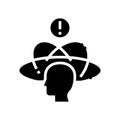 dizziness disease glyph icon vector illustration