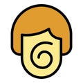 Dizziness fatigue icon vector flat