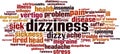 Dizziness word cloud Royalty Free Stock Photo