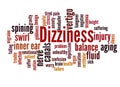 Dizziness word cloud concept Royalty Free Stock Photo