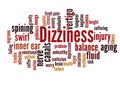 Dizziness word cloud concept