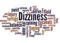 Dizziness word cloud concept 2 Royalty Free Stock Photo