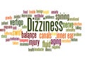 Dizziness word cloud concept 3