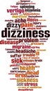 Dizziness word cloud Royalty Free Stock Photo