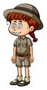 Dizzy girl in safari outfit