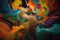 dizzying swirl of colors and shapes that blur the line between reality and imagination