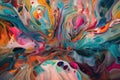 dizzying swirl of colors and shapes that blur the line between reality and imagination