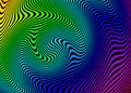 Dizzying swirls vivid rainbow abstract design