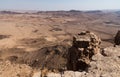 A Limestone Tower at the Edge of the Ramon Crater in Israel