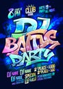 Dj battle party poster design concept