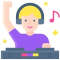 Dj boyicon, New year realated vector Royalty Free Stock Photo