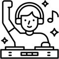 Dj boyicon, New year realated vector Royalty Free Stock Photo