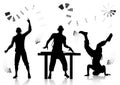 Dj and clubber silhouettes