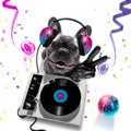 Dj disco dancing music club party mirror ball Royalty Free Stock Photo