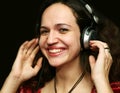 DJ - girl Royalty Free Stock Photo