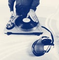 Dj hand Royalty Free Stock Photo