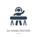 dj hand motion icon in trendy design style. dj hand motion icon isolated on white background. dj hand motion vector icon simple