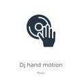 Dj hand motion icon vector. Trendy flat dj hand motion icon from music collection isolated on white background. Vector