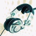 DJ headphones abstract Royalty Free Stock Photo