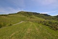 Landscape with the entrance to the Valea Uzei village on the Transapuseni road.