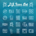 dj icon set. Vector illustration decorative design Royalty Free Stock Photo