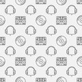 DJ minimal seamless pattern