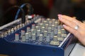 Dj mixer at party