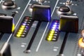 DJ Mixer Volume Faders