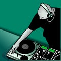 DJ mixing Royalty Free Stock Photo