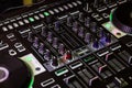 DJ Mixing Music on a Mixer for a night club party