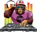 Dj monkey mixing music