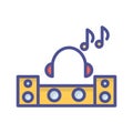 DJ music Vector icon which can easily modify or edit Royalty Free Stock Photo
