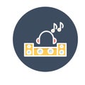 DJ music Vector icon which can easily modify or edit Royalty Free Stock Photo