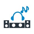 DJ music Vector icon which can easily modify or edit Royalty Free Stock Photo