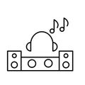 DJ music Vector icon which can easily modify or edit Royalty Free Stock Photo