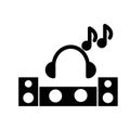 DJ music Vector icon which can easily modify or edit Royalty Free Stock Photo