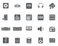 Dj music vector icons set Royalty Free Stock Photo