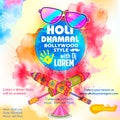 DJ party banner for Holi celebration Royalty Free Stock Photo